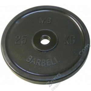 Диск олимпийский черный MB Barbell Евроклассик EvKl-25 d-51мм 25кг
