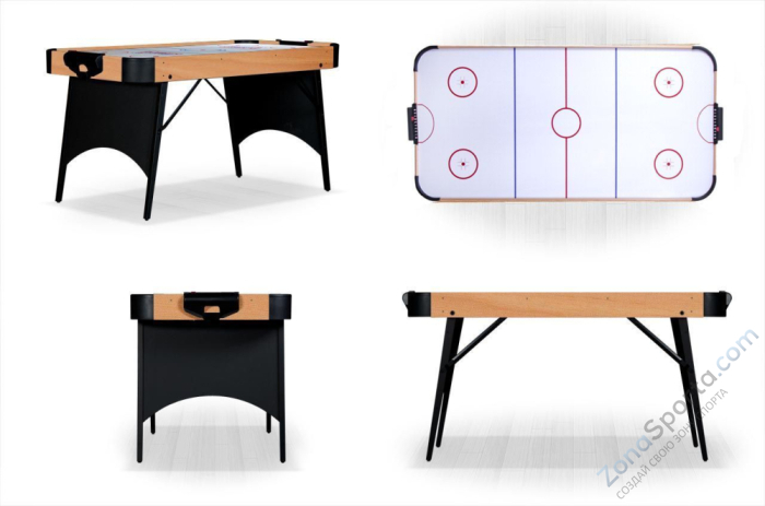 Аэрохоккей Rider 5 ф (светло-черный, складной)