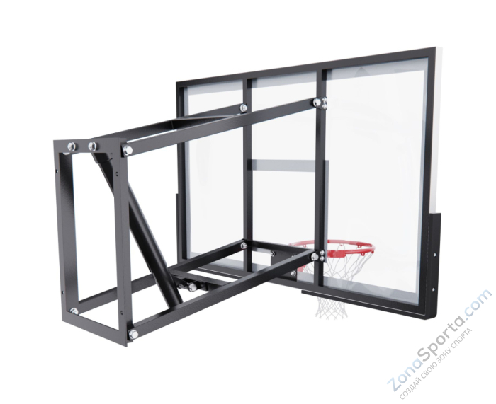 Баскетбольный щит DFC со съёмным регулятором высоты, стекло 6 мм, 136 х 80 см