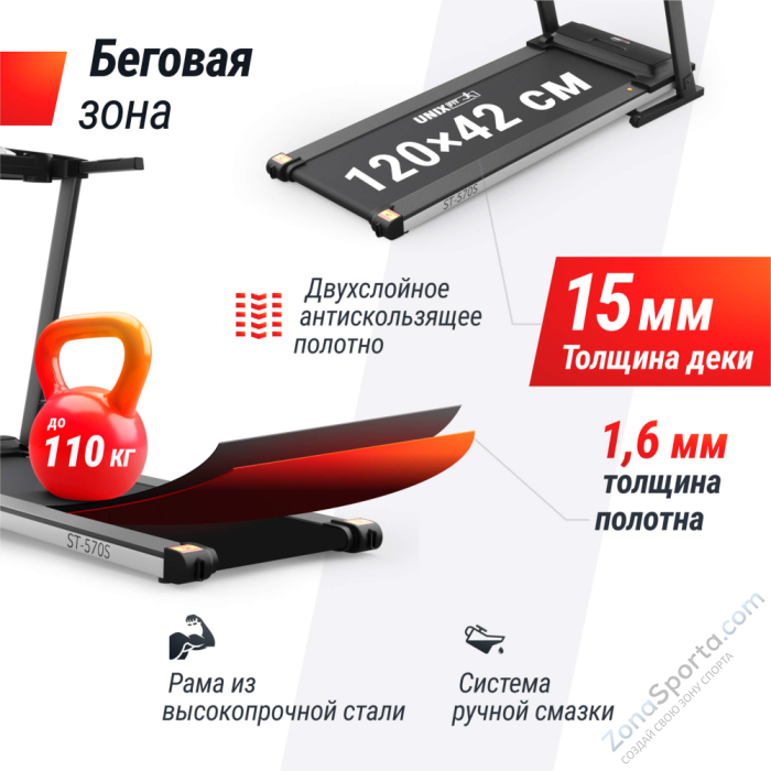 Беговая дорожка Unix Fit ST-570S