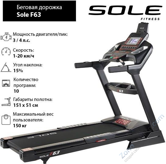 Беговая дорожка Sole Fitness F63 (2019)