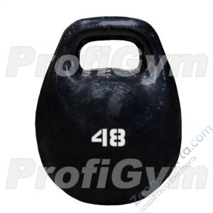 Черная профессиональная гиря ProfiGym 48 кг