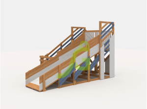 Деревянная зимняя горка IgraGrad Snow Fox длина ската 4 м мод.3