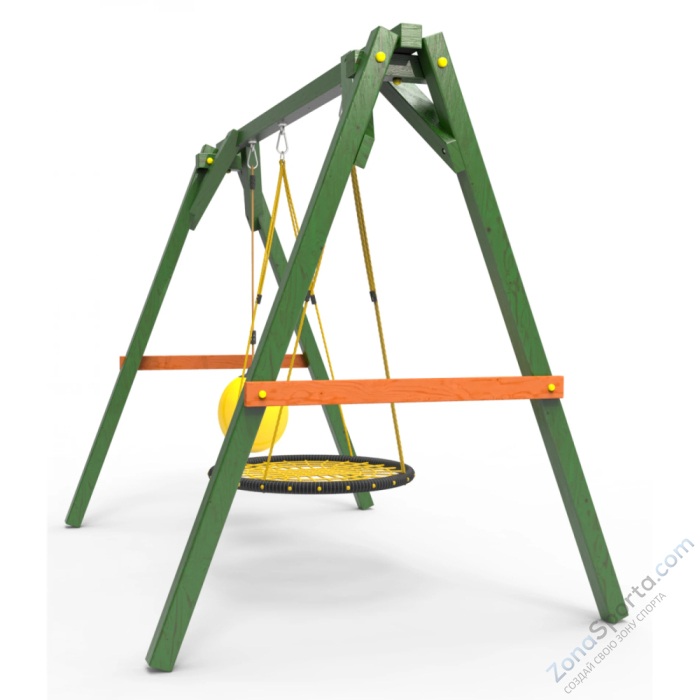 Деревянные качели Пикник 2 Вега (качели гнездо 1м качели drop)