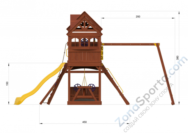 Детский игровой комплекс New Sunrise Нью Санрайз с рукоходом