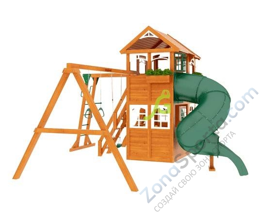 Детская площадка IgraGrad Клубный домик 2 с трубой и рукоходом Luxe