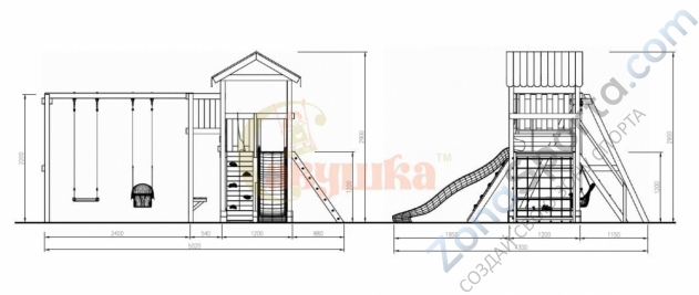 Детская площадка Савушка Мастер 2