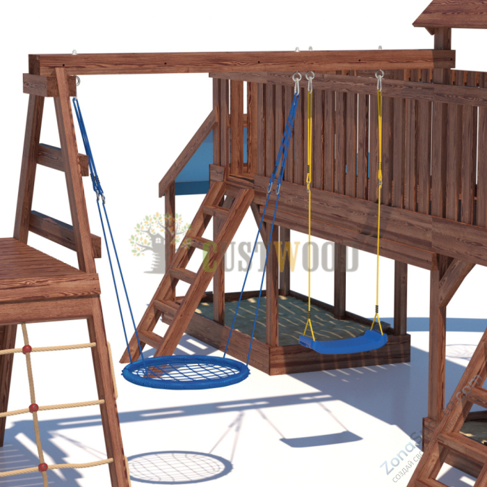 Детская деревянная игровая площадка для улицы дачи CustWood Scout SC12