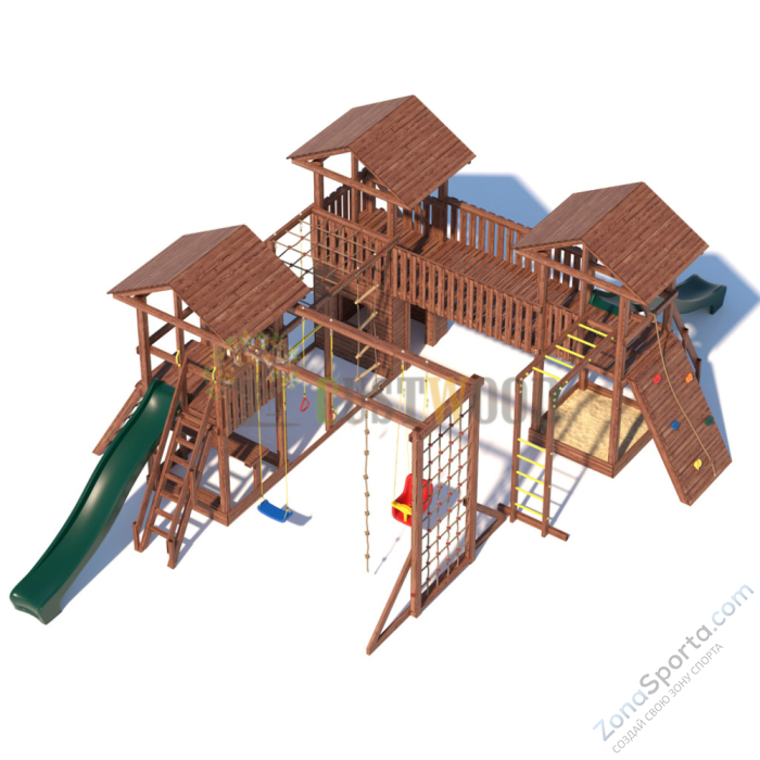 Детская деревянная игровая площадка для улицы дачи CustWood Active 15