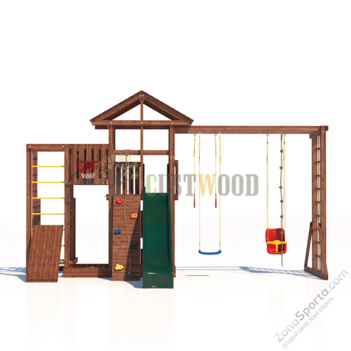 Детская деревянная игровая площадка для улицы дачи CustWood Active 4