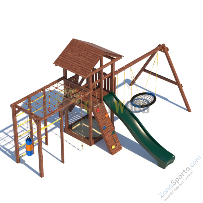 Детская деревянная игровая площадка для улицы дачи CustWood Active 5