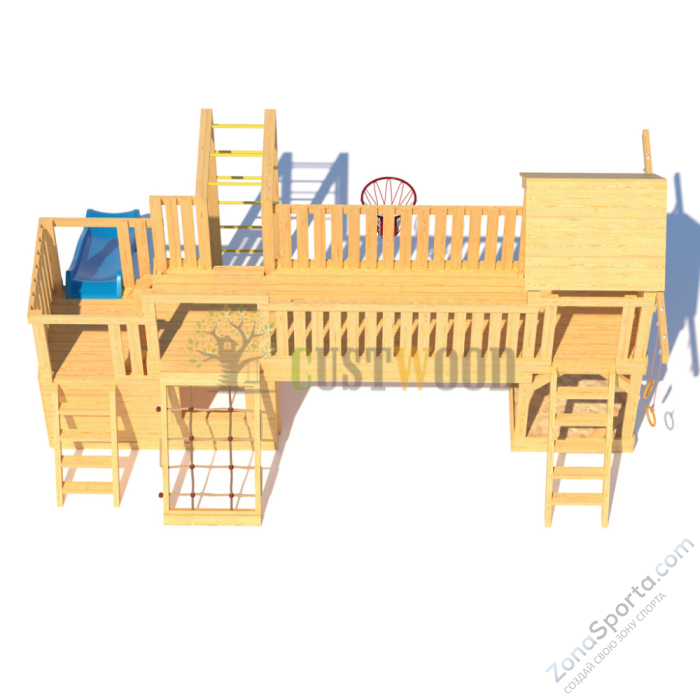 Детская деревянная игровая площадка для улицы дачи CustWood Scout S11