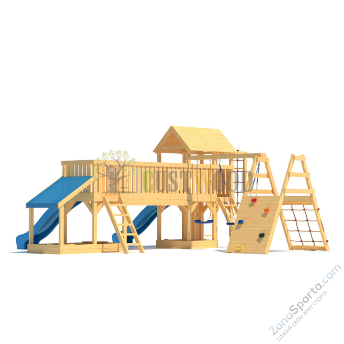 Детская деревянная игровая площадка для улицы дачи CustWood Scout S12