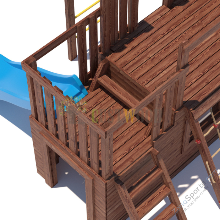 Детская деревянная игровая площадка для улицы дачи CustWood Scout SC11