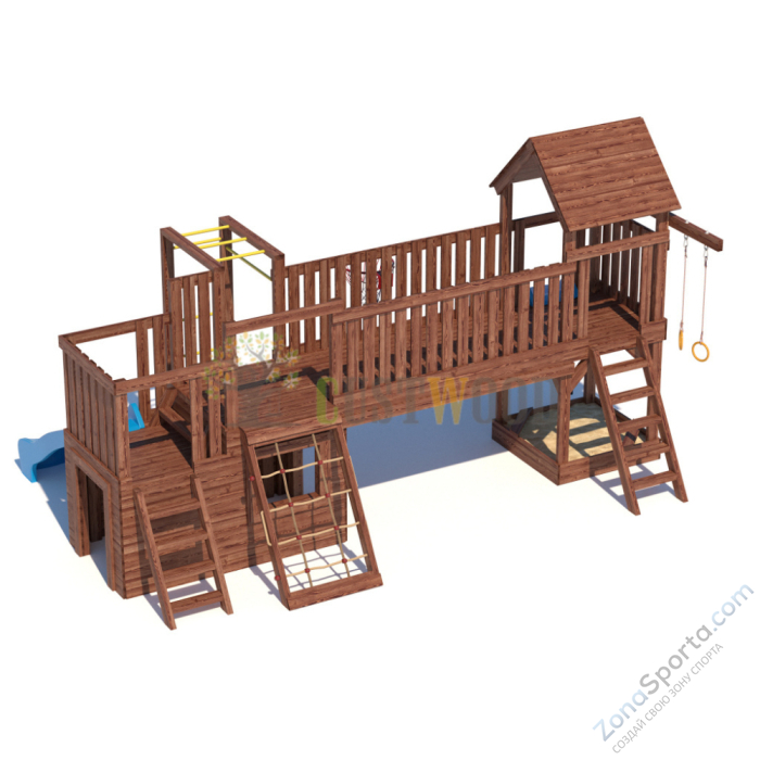 Детская деревянная игровая площадка для улицы дачи CustWood Scout SC11