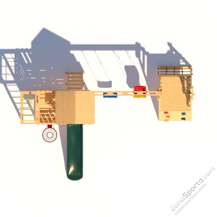 Детская площадка CustWood Junior J15 с деревянной крышей