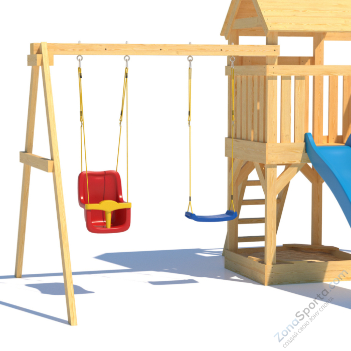 Детская площадка CustWood Scout S4 с деревянной крышей 