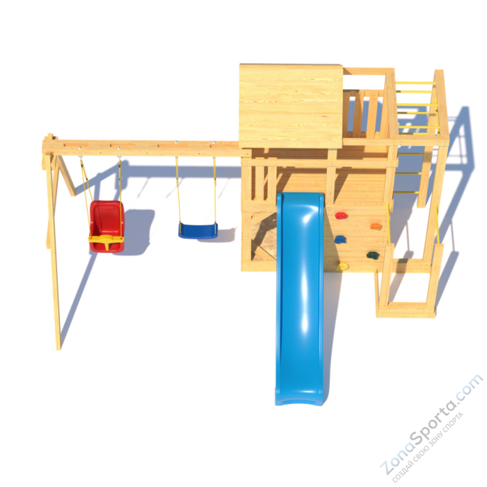 Детская площадка CustWood Scout S5 с деревянной крышей 