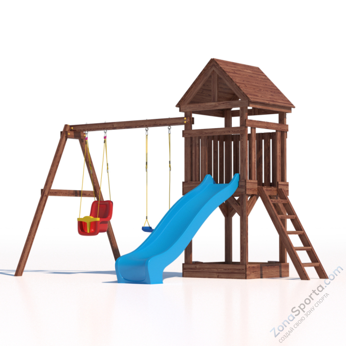 Детская площадка CustWood Scout SC2 с деревянной крышей