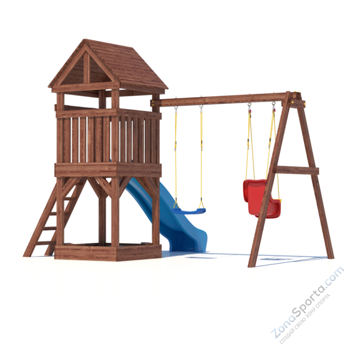 Детская площадка CustWood Scout SC2 с деревянной крышей