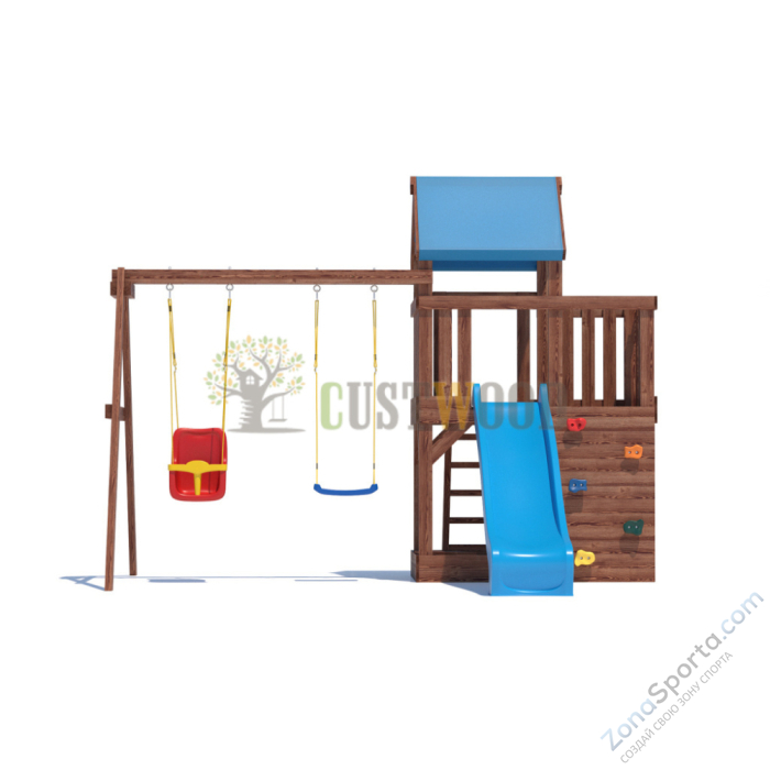 Детская деревянная игровая площадка для улицы дачи CustWood Scout SC3