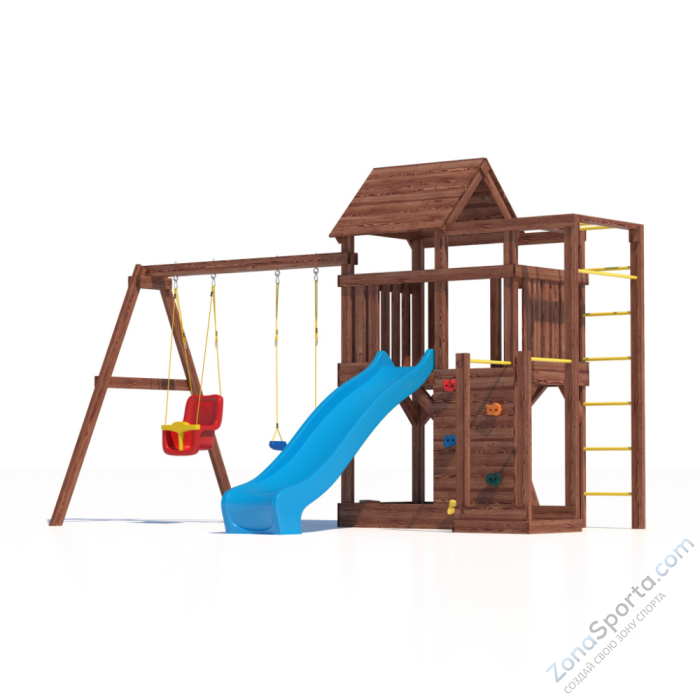 Детская площадка CustWood Scout SC5 с деревянной крышей