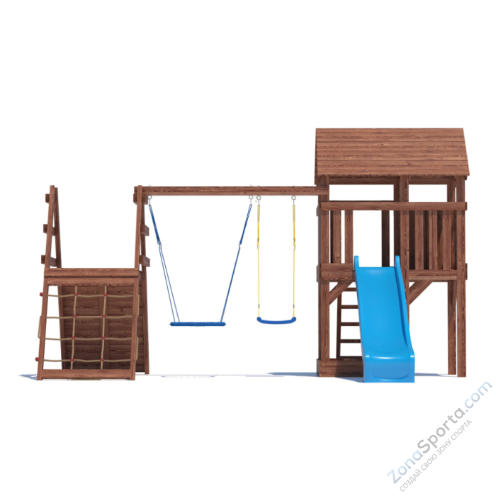 Детская площадка CustWood Scout SC8+ с большой деревянной крышей