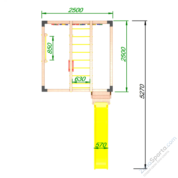 Детская площадка Пикник Куб Оптимус с горкой