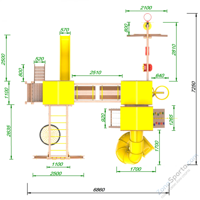 Детская площадка Пикник Оптимус Стэйдж Бонд с трубой