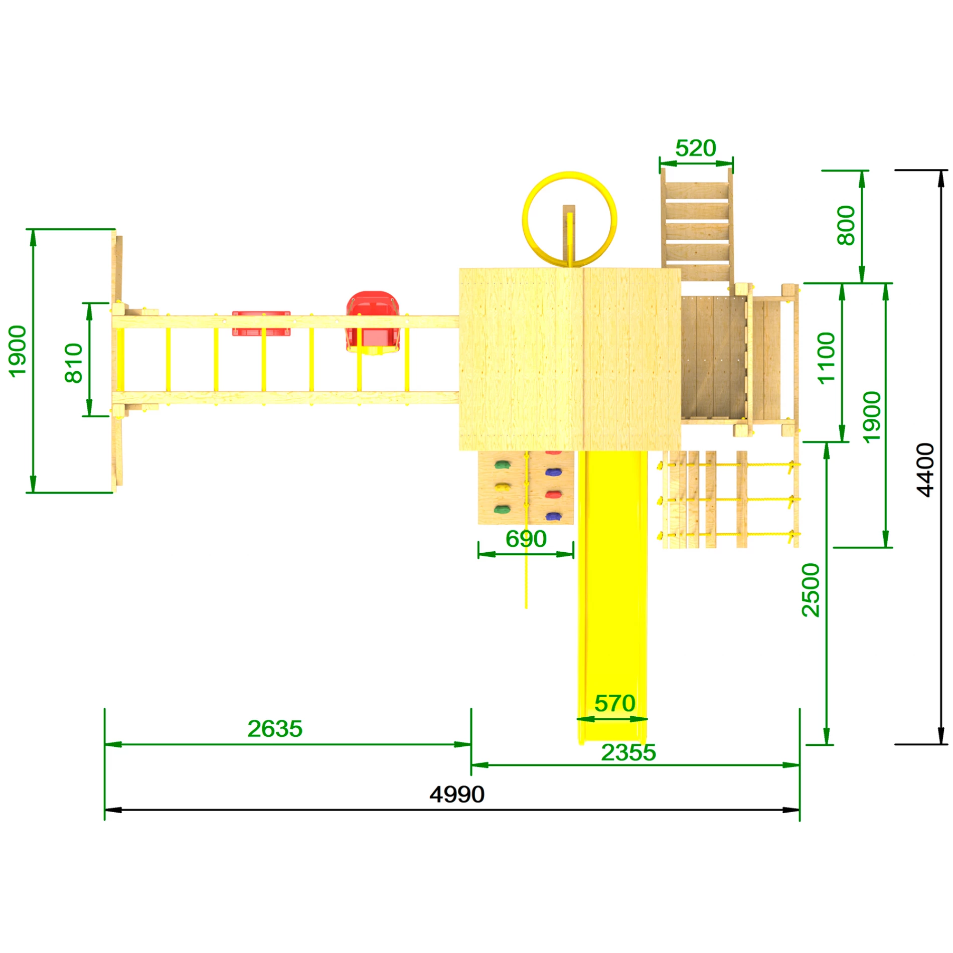 Детская площадка Пикник Стандарт Д Макси с рукоходом Вираж