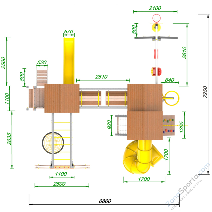 Детская площадка Пикник Ультра Стэйдж Бонд с трубой