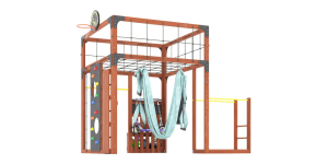 Детская площадка Савушка Куб-1 (Махагон) с гамаком для йоги