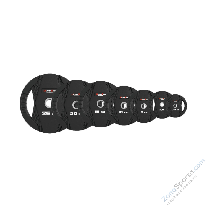 Диск обрезиненный с двумя хватами 1,25 кг UltraGym UG2005С