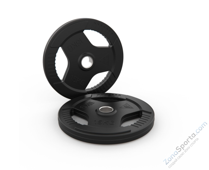 Диск обрезиненный с хватом 15 кг / диаметр 51 мм DFC