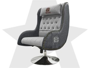 Дизайнерское кресло Fujimo Monogram Silver Steel