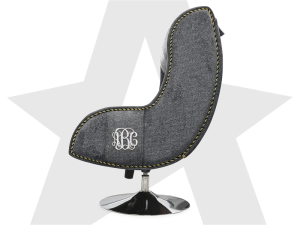 Дизайнерское кресло Fujimo Monogram Silver Steel