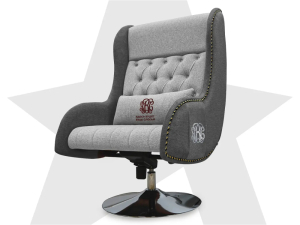 Дизайнерское кресло Fujimo Monogram Silver Steel