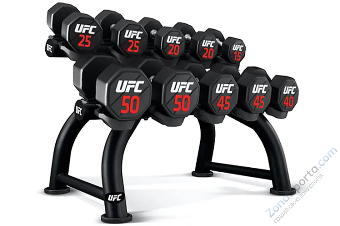 Гантельный ряд 32-40 кг (5 пар), 360 кг UFC UFC-DBPU-8303