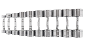 Хромированные гантели 10 пар от 1 кг до 10 кг