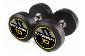 Комплект обрезиненных гантелей 10 пар от 2,5 до 25 кг Hasttings Digger HD51D2A-2,5-25