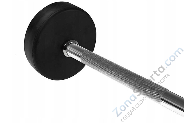 Комплект прямых фиксированных обрезиненных штанг Hasttings от 25 до 45 кг