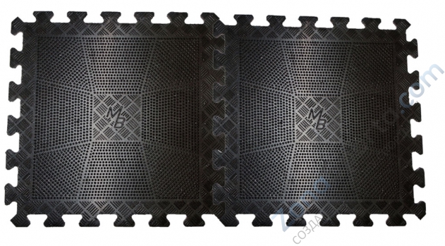 Коврик резиновый МВ Barbell 400х400х12 черный MB-MatBL-12