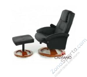 Массажное кресло Calviano с пуфом С-92 (черное)