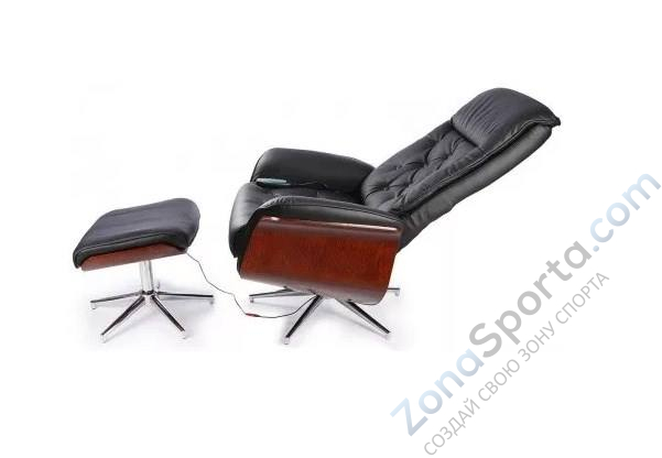 Массажное кресло Calviano с пуфом С-95 (черное)