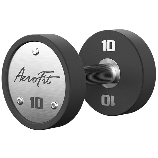 Набор полиуретановых гантелей AeroFit, 2,5-25 кг, 10 пар, шаг 2,5 кг