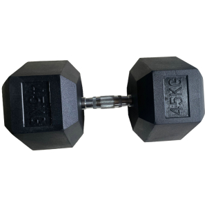 Обрезиненная гексагональная гантель INEX Hex Dumbbell 45 кг
