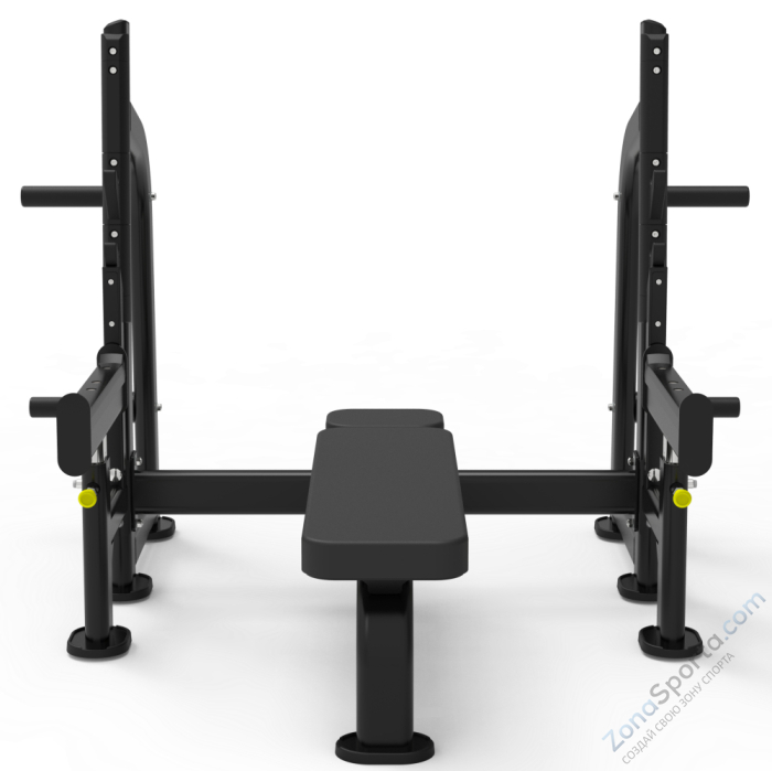 Олимпийская горизонтальная скамья для жима со страховочными упорами Impulse ITF8202+ITF8202OPT