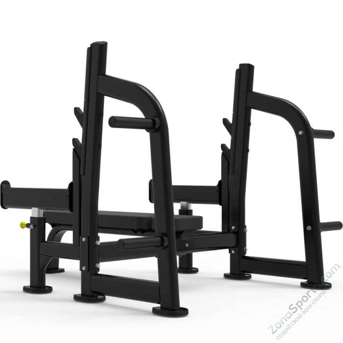 Олимпийская горизонтальная скамья для жима со страховочными упорами Impulse ITF8202+ITF8202OPT