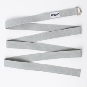 Ремень для йоги Umove Yoga Stretching Strap 240 см, светло-серый