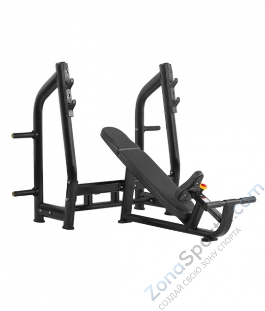 Скамья для жима с положительным наклоном Bronze Gym H-025 (черный)